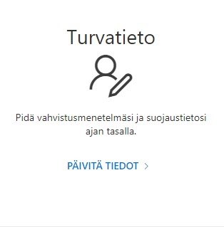 Valitse Turvatieto-kohdasta alhaalta "Päivitä tiedot".