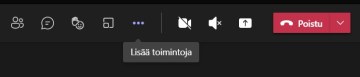 Napsauta työkalurivin kolmea pistettä "lisää toimintoja".