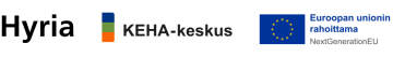 Hyrian, KEHA-keskuksen ja EU:n logot